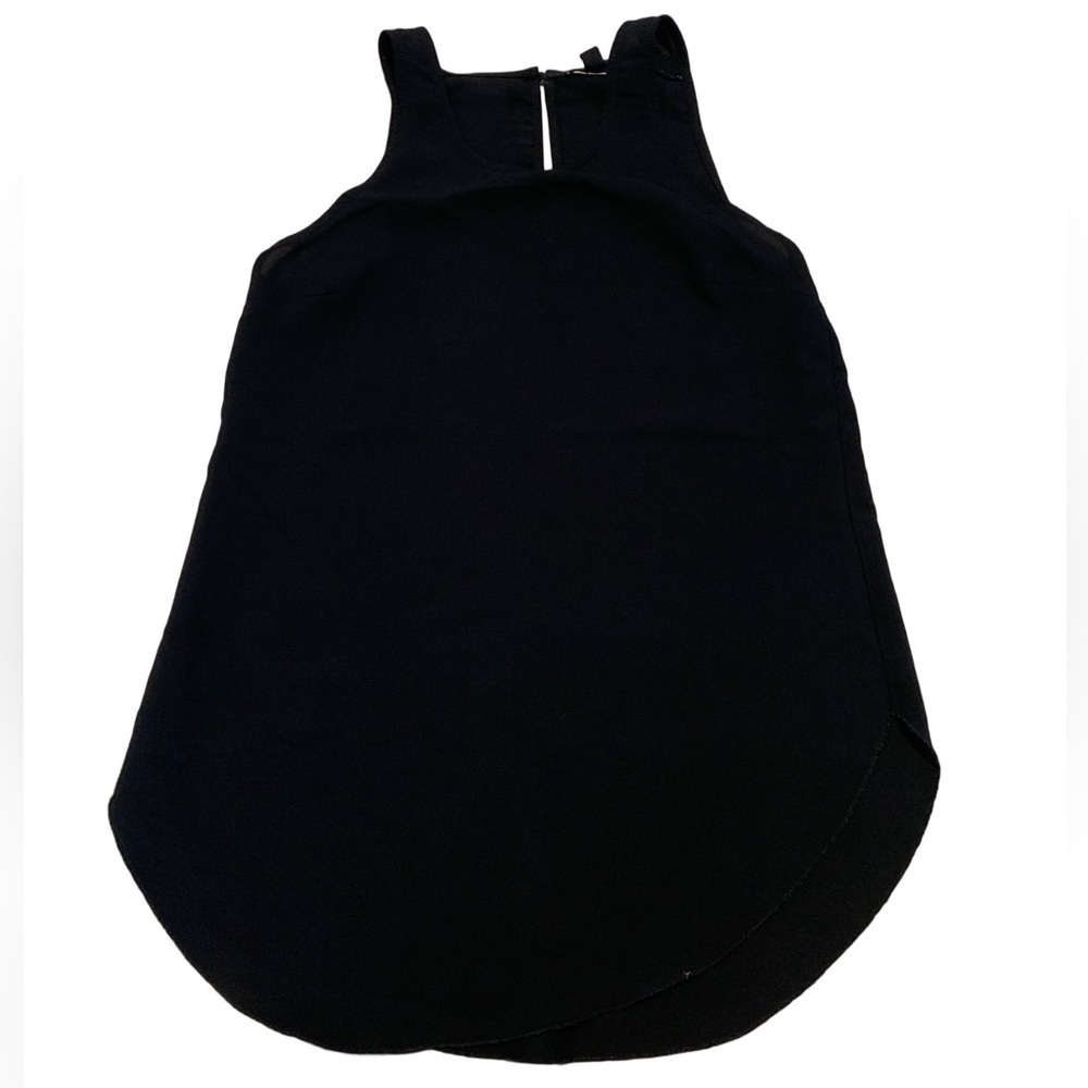 💜 Le Château Black Sleeveless High-Low Tunic Top TTP/XXS